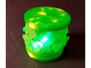 shamrock tealight sanat özelleştirilebilir openscad st Patrick ' s day tutucu 3d print model - Mito3D
