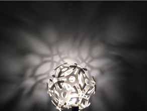 ikosaedrischen achtkantig Schattierungen Mathe-Kunst d20 geometrie icosahedra Ikosaeder Lampenschirm Lampe Schatten lasercut Polyeder 3d print model - Mito3D