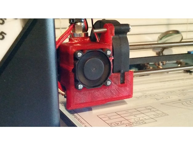 mp seleccione mini v2 e3dv6 hotend monte aux soplador Impresora 3d de las piezas los fans montaje refrigeración e3d v6 monoprice mpsm ventilador la parte del montañas 3D print model - Mito3D