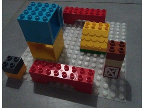 duplo compatible placa de construcción 16x16 juguetes lego base 3d print model - Mito3D