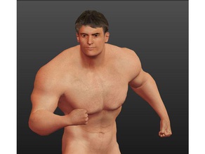 muscle homme low poly statue de musculation pose sculptures corps l'italien l'homme les muscles la statua uomo 3d print model - Mito3D