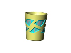 patterned cup household 3d print model - Mito3D