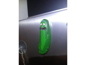 impression facile de détail élevé pickle rick un aimant réfrigérateur jouets & jeux 3d print model - Mito3D