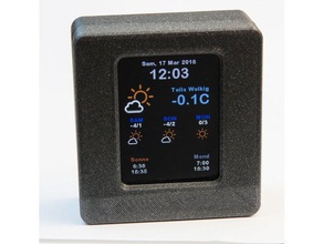 better case adafruit esp8266 color wifi weather station diy feather huzzah display wlan 3d print model - Mito3D