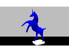 unicorn polygon 3d printing cartagena colombia horse impresion low poly origami 3d print model - Mito3D