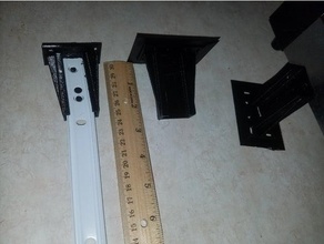 kitchen drawer slide bracket skinny rails parts 3d print model - Mito3D