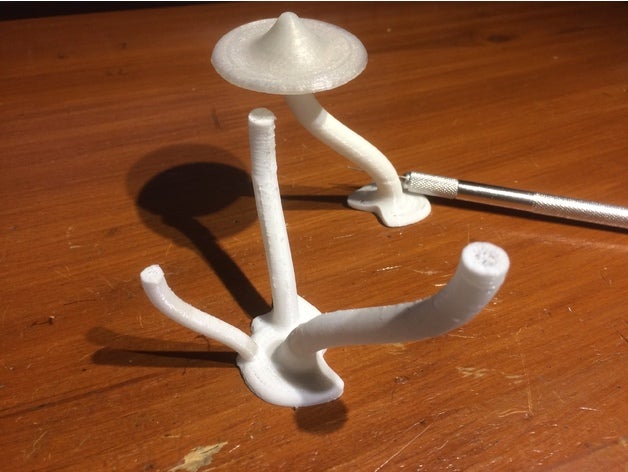 tripla spettrale bagliore di funghi biologia 3D print model - Mito3D