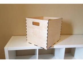 ikea kallax storage bin containers box container hack lasercut 3d print model - Mito3D