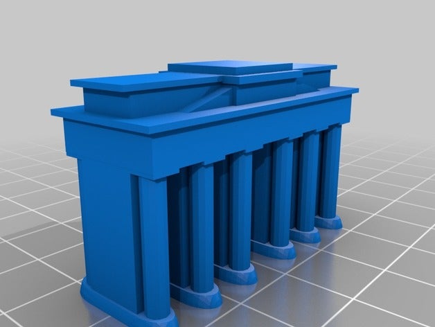 porta di brandeburgo - berlino edifici e strutture brandenburgertor la capitale deutschland tedesco germania punto riferimento in miniatura miniature sehensw rdigkeiten attrazioni viaggio 3D print model - Mito3D