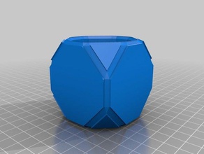mini maceta de los hogares geomatric geométricas patrones simple impresión 3d print model - Mito3D