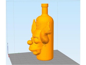 simpsons absolut krusty vodka bottle props 3d print model - Mito3D