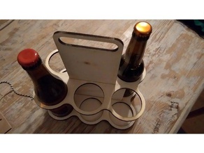 la cerveza caja openscad paramétricas los contenedores 4 pack Pack de 6 3d print model - Mito3D