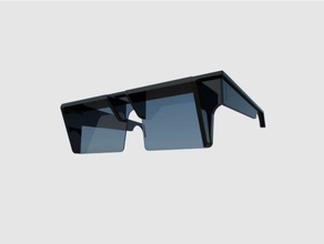 shaded shades glasses cosplay costume fashion punk sun 3d print model - Mito3D