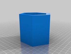 Zahnbürstenhalter hexagonal Bad 3d print model - Mito3D