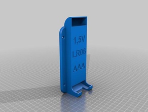boitier pila lr06 mural soporte de la batería aa portaherramientas y cajas titular 3d print model - Mito3D