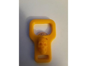 3d skull penny bottle opener 3d print model - Mito3D