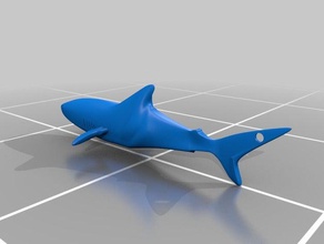 le requin art animal un trousseau de clés 3d print model - Mito3D