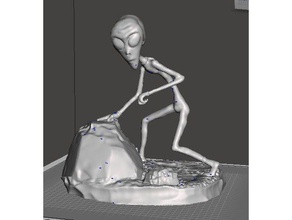 alien gris sculptures scifi ovni les visiteurs 3d print model - Mito3D