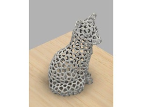 voronoi-fox Kunst 3d-Tier Tier fox 3d print model - Mito3D