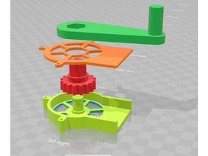 kurbel f r rollo manovella rullo di bind forniture famiglia 3d print model - Mito3D
