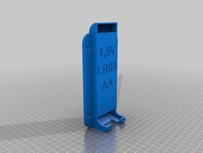 boitier pilha lr03 aaa mural de parede suporte bateria porta-ferramentas & caixas titular a da montagem na 3d print model - Mito3D