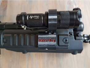 torch rail mount sport & outdoors flashlight holder picatinny 3d print model - Mito3D