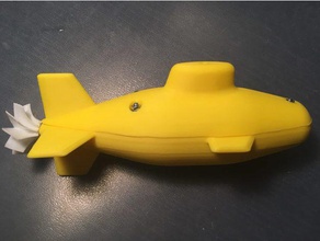 Gummiband angetriebenes U-Boot mechanische Spielzeuge das Gummi-band 3d print model - Mito3D