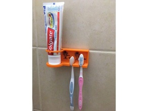 toothpast de suporte da escova casa banho dentes pasta dente 3d print model - Mito3D