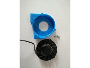 laptop 54mm fan case 3d printer accessories cooling freecad 3d print model - Mito3D