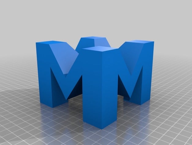 3d m sinais e logotipos 3d-alfabeto 3D print model - Mito3D