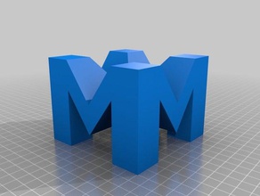 3d m sinais e logotipos 3d-alfabeto 3d print model - Mito3D