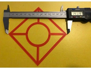 100mm piazza 50mm cerchio di calibrazione, taratura xy Stampa 3d prove la calibrazione corexy 3d print model - Mito3D