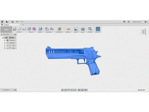 fortnite hand cannon games 3d print model - Mito3D