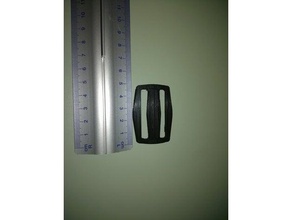 slide buckle 50mm plus slotted outdoor & garden belt clip 3d print model - Mito3D