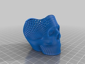 wireframe skull pencil holder sculptures vitt maker 3d print model - Mito3D