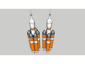 delta iv heavy ksp style vehicles kerbal space program rocket 3d print model - Mito3D
