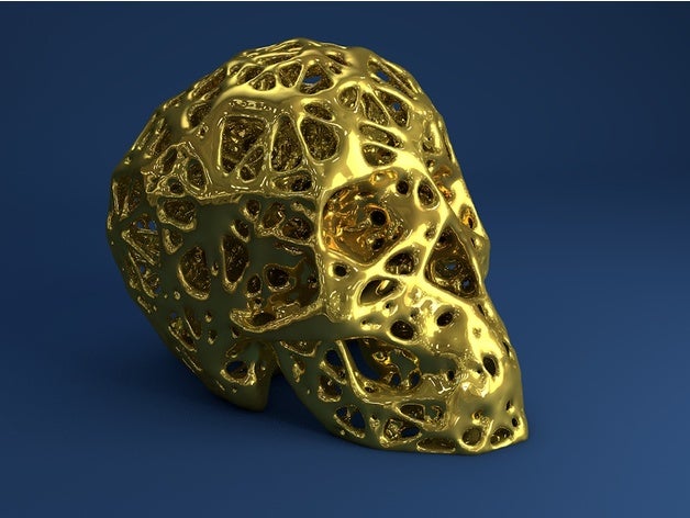 cráneo de voronoi estilo las esculturas 3d el 3D print model - Mito3D