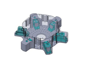 hexapod da base de dados robótica braço do servo titular suporte 3d print model - Mito3D