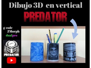 dibujo 3d vertical depredador de la base art 3dlito dibujo3d tapon tutorial zmorph 3d print model - Mito3D