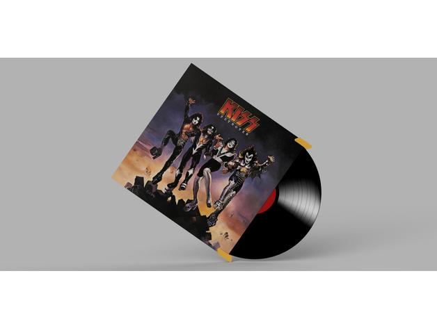 vinyl record wall mount music 3D print model - Mito3D