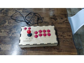 palo pelea de lucha contra el juegos video arcade joystick controlador juego la palos retro retrogaming retrovideogames los usb videojuegos 3d print model - Mito3D