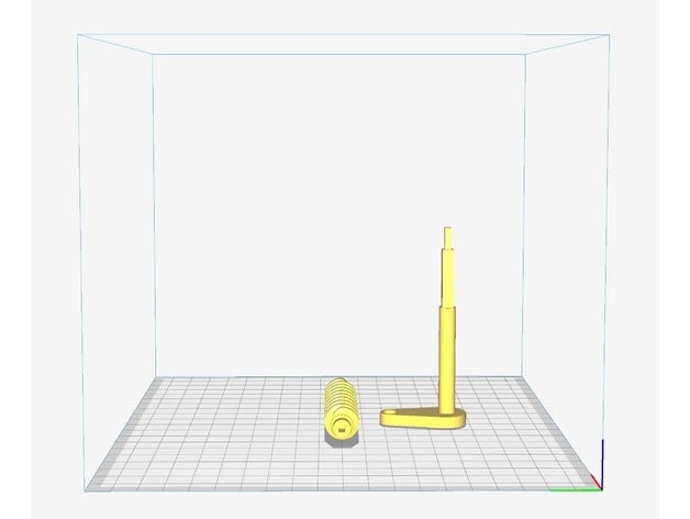 alternative non filetée de la manivelle ver 347 scanner 3d L'impression 3D print model - Mito3D