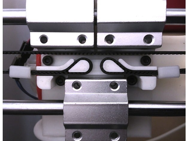 anet a8 belt lock holder x - axis 3d printer parts upgrade clamp digital sqrt gt2 timing x-axis tensioner 3D print model - Mito3D