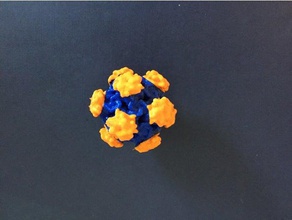 double couleur virus de la structure l'infection au vph biologie biochimie l'icosaèdre nanobiology agent pathogène l'enseignement 3d print model - Mito3D