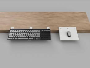 keyboard mouse tableside shelf office 3d print model - Mito3D