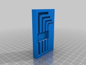 hex key holder - metric hand tools 3d print model - Mito3D