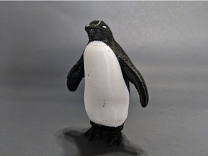 two color penguin dual extrusion print animals animal extuder mexhmixer penguins 3d print model - Mito3D