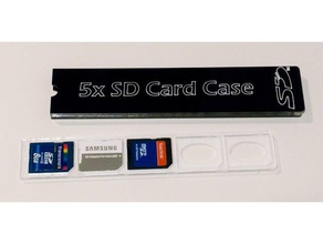 découpé au laser 5 cartes sd cas de stockage l'organisation lasercut organisateur carte titulaire la le 3d print model - Mito3D