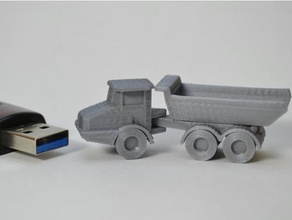 articulated dump truck Bau-Spielzeug artikuliert die Artikulation Bau LKW Rad Räder 3d print model - Mito3D