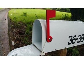 le courrier de la boîte auto drapeau L'impression 3d autoflag aux lettres 3d print model - Mito3D